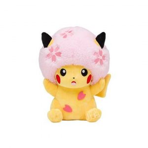 Sakura Afro Pikachu Plush – Pokémon Center Tokyo DX 2019 1st Anniversary